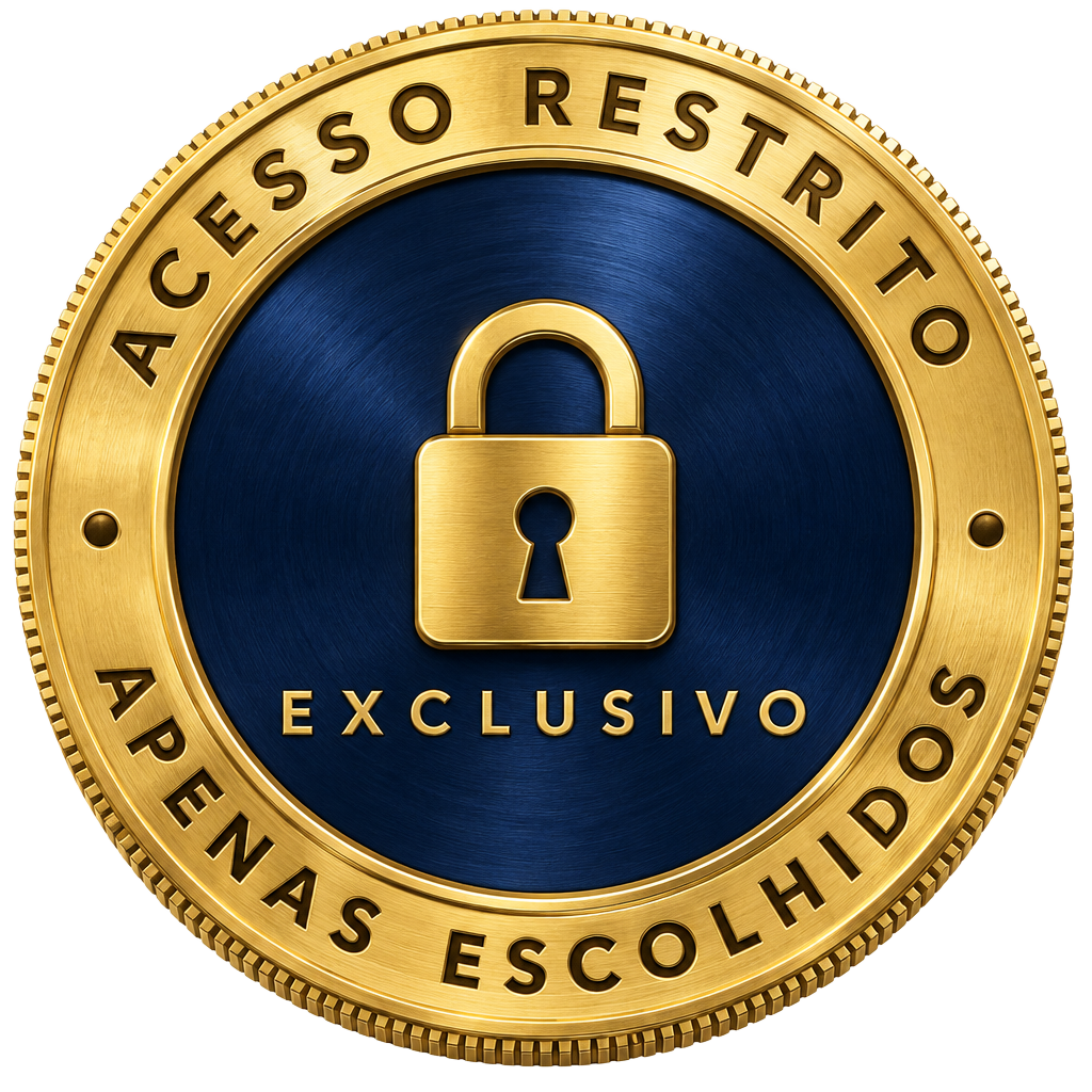 Selo: Exclusivo. Acesso restrito, apenas escolhidos.